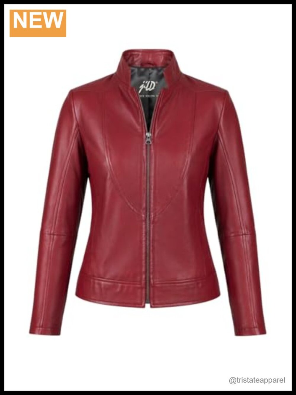 Women's Real Lambskin Leather Moto Jacket - Premium Biker Style with Button